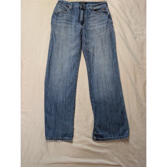 Marc Ecko Cut & Sew Prime Cut Jeans Skull Detail Y2K Distressed 2000s 34x32 - Picture 1 of 16